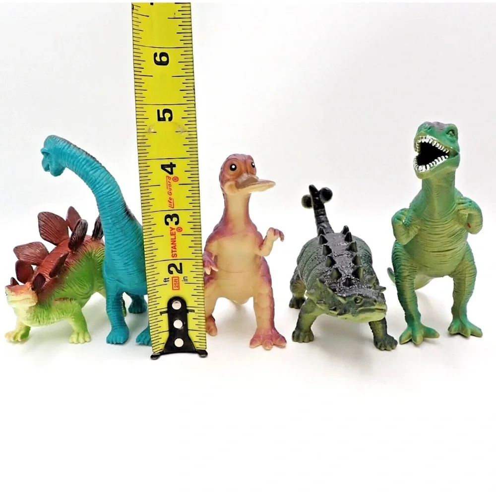 Vintage Greenbrier International Dinosaur Lot T-Rex Stegosaurus Ankylosaurus